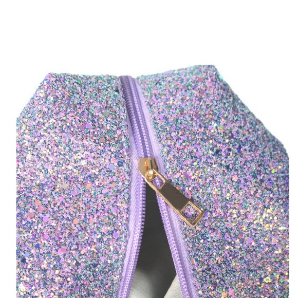 Beautiful Purple Glitter Makeup Organizer Bag - Picture 5 of 5